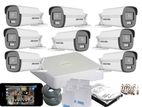 Hikvision 24hrs 40meters ColorVu 1,080P Turbo HD CCTV 8 Camera Pack