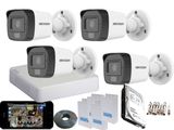 Hikvision ColorVu Smart Dual Light 1,080P Turbo HD 4 CCTV Camera Package