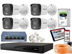 Hikvision Full HD 2MP IP network camera poe switch nvr cctv 4 KIT