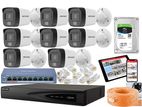 Hikvision Full HD 2MP IP network camera poe switch nvr cctv 8 IPC Pack