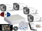 Hikvision Police Light Siren Alarm Turbo HD ColorVu-Voice CCTV 4 cameras