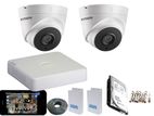 Hikvision weather proof Turbo HD 2 Cameras CCTV Package