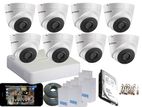 Hikvision weather proof Turbo HD IP67 CCTV 8 camera packages