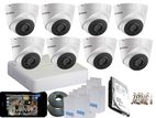 Hikvision weather proof Turbo HD Turret 8 CCTV camera package
