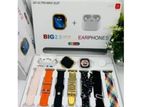 Hiwatch I20 Ultra Max Suit Smartwatch With Airpods Pro Seven Straps