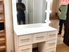 Hollywood white Dressing Table with Bulb .