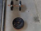 Home gym bench with dumbell