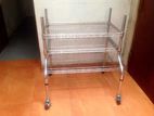 HOMMAX Stainless Steel 3-Tier TV Stand / Computer Table