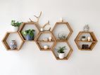 Honey Comb Wall Shelf Design