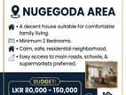 House Wanted for Rent in Nugegoda | Budget Rs. 80K–175K