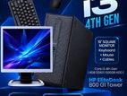 HP EliteDesk 800 G1 Tower I3 4TH GEN 4GB DDR3 RAM 500GB HDD FULL SET 19"