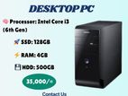 i3 6 gen 128 GB SSD/500GB HDD 4 RAM