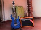 Ibanez Eletric Guitar with Back Amplifier