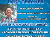 IELTS spoken English Sinhala Tamil & other subjects Online and visiting