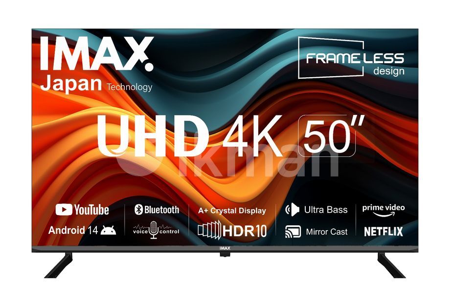 IMAX 50 inch Smart Android 14 4K UHD LED Frameless TV for Sale in ...