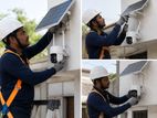 IMOU AOV PT 5MP 4G & Wi-Fi Solar Battery Dual cctv Cameras Installation