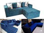 Impana new L sofa Corner Set Two Tone Fabrics - GF 40