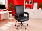 (IMPANA) OFFICE CHAIR BOSS MID BACK LEATHER - 8045