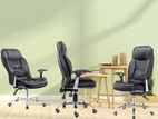 (IMPANA) OFFICE CHAIR COLOMBO MB LEATHER BACK C35
