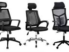 IMPORTED BLK MESH OFFICE CHAIRS WITH HEADREST