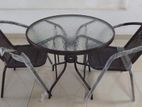 IMPORTED GARDEN/VERANDAH TABLE WITH 2 CHAIRS