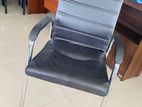 Imported Leather Stripe Visitor Chairs