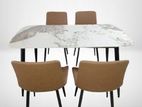 Imported Modern 4seater Brown/White Dinning set