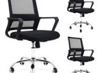 IMPORTED SQ MESH BLK OFFICE CHAIRS