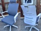 Imported WHITE MIX GREY H/Rest Office Chairs
