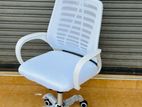 Imported WHITE ZEBRA MESH OFFICE CHAIRS WITH H/Rest