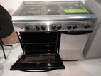 Indesit 6 Burner Cooker with 4 Gas Burners 2 Electric Solid Plates