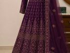Indian Royal Plum/ Wine Shade Bridal Gown