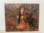 Indian Traditional Princess Canvas Panel Acrylic Painting