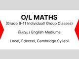 Individual O/L Maths Classes ( from Grade 6 to 11)