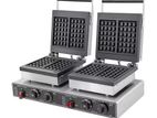 Industrial Double Square Waffle Maker