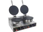 Industrial Electric Double Ice Cone Waffle Maker