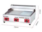 Industrial Gas Griddle 790MM (Half Grooved)