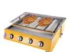Industrial Gas Smokeless BBQ Grill 4 Burners