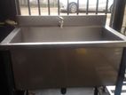 Industrial Stainless Steel 3 Sinks