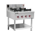 Industrial Wok 4 Burner Gas Stove With Stand