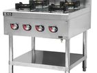 Industrial Wok 4 Burner Gas Stove With Stand