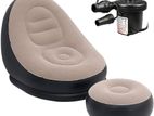 Inflatable Air Filling Premium Lounge Sofa Chair with Footrest