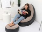 Inflatable air sofa with pump