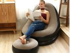 Inflatable Lazy Sofa with Pedal, Outdoor and Indoor Bed,