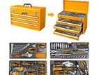 INGCO 132pcs Tool Chest Set with 3pcs Drawers & 1pc Top Tracy Area