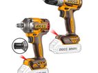 INGCO Cordless Brushless 2pcs combo kit - Drill and Impact Wrench