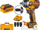 INGCO Cordless Brushless Impact Wrench 500Nm (with 2 bateries & charger)