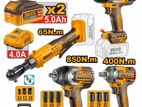 Ingco cordless combo kit 20V 4pcs