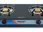 Innovex Double Burner Glass Top Gas Cooker