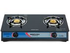 Innovex Double Burner Glass Top Gas Cooker - IGS005GN